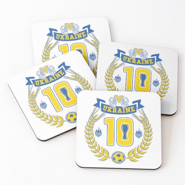 Item preview, Ukraine Beer Football Number 10 (Ukraine Colours) designed and sold by DKdesigns27.