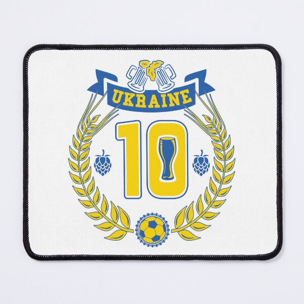 Item preview, Ukraine Beer Football Number 10 (Ukraine Colours) designed and sold by DKdesigns27.