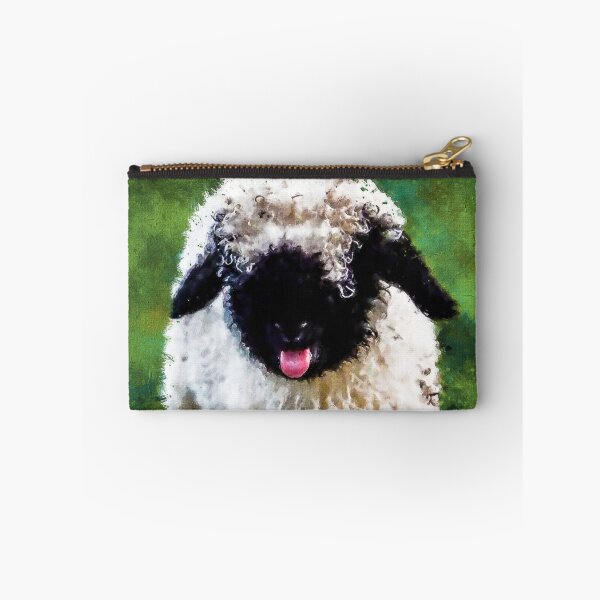 Item preview, Swiss Valais Blacknose Sheep, Black Faced Sheep, Cute Baby Farm Animal, Walliser Schwarznasenschaf, Cute Fluffy Sheep designed and sold by Paintcorner.