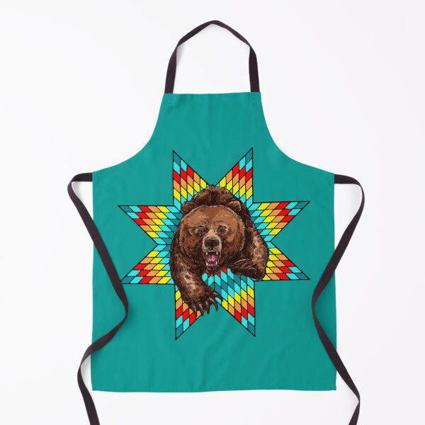 Item preview, Turquoise Fire StarQuilt with 3d Bear Native Print designed and sold by JMWCD.