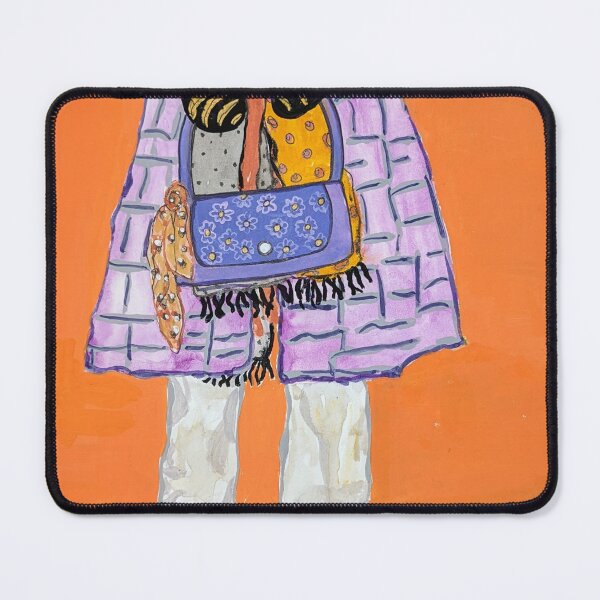 Item preview, Girl in Winter gouache painting  designed and sold by Linsey Kerin.