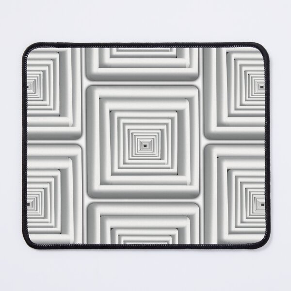Item preview, Concentric Square Tunnel, Monochrome, Black and White designed and sold by cherdoodles.