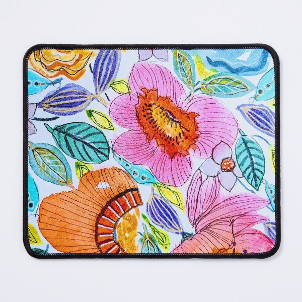 Item preview, Summer Flowers Watercolor, Ink & Colored pencil painting designed and sold by Linsey Kerin.
