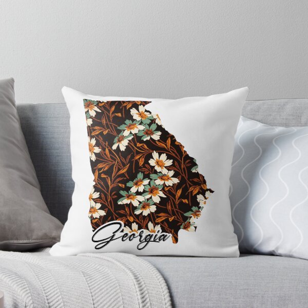 Item preview, Floral Map of USA States Georgia - Map of Georgia designed and sold by AmethystMurad.