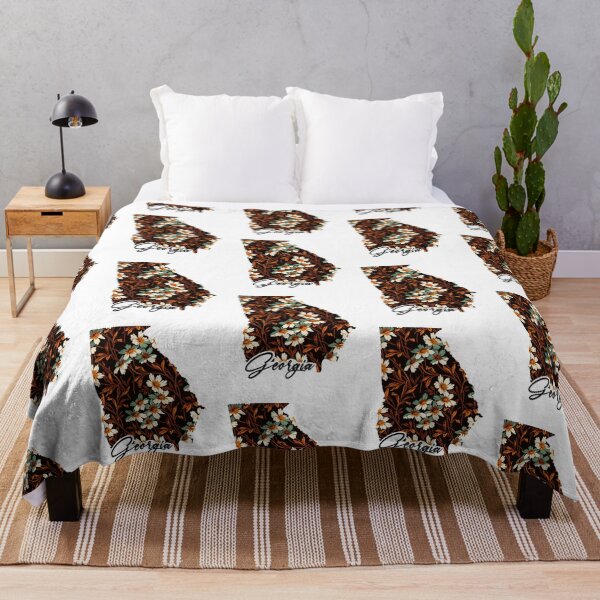 Item preview, Floral Map of USA States Georgia - Map of Georgia designed and sold by AmethystMurad.