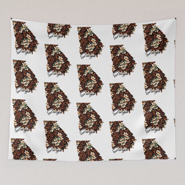 Item preview, Floral Map of USA States Georgia - Map of Georgia designed and sold by AmethystMurad.