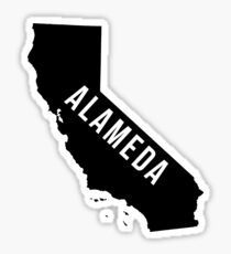 Alameda, California State Silhouette Sticker