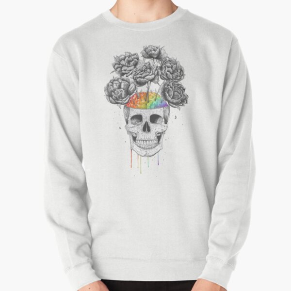 Item preview, Skull with rainbow brains designed and sold by Valeriya Korenkova Kodamorkovkart.