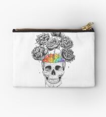 Skull with rainbow brains Studio Pouch