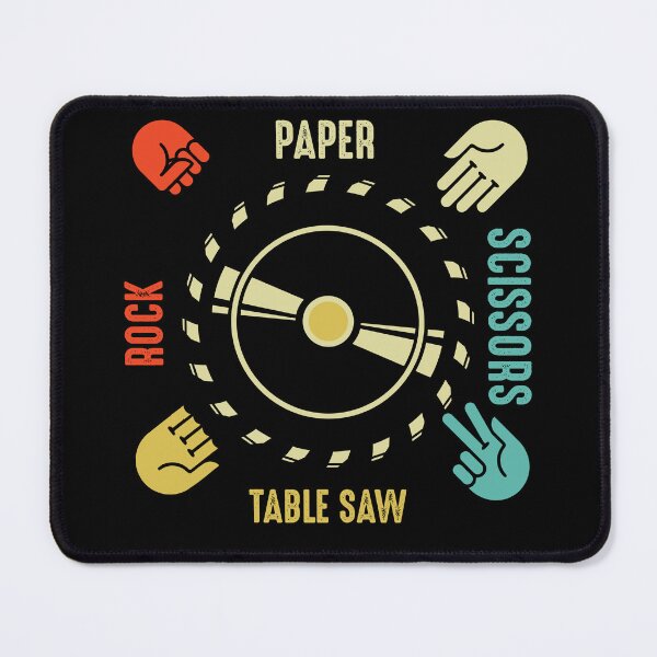 Item preview, Funny Rock Paper Scissors Table Saw Carpenter Tools Joke designed and sold by Best Designer.