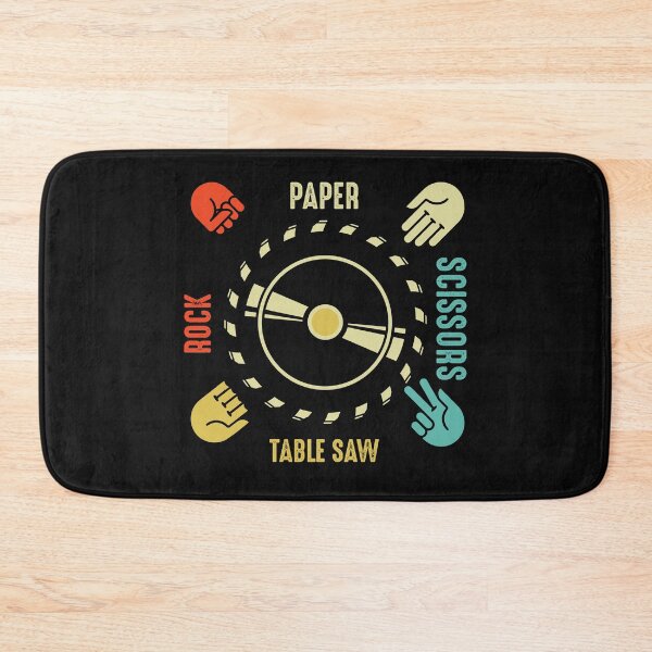 Item preview, Funny Rock Paper Scissors Table Saw Carpenter Tools Joke designed and sold by Best Designer.