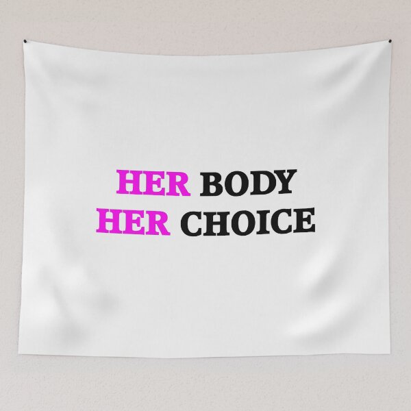 Item preview, Her Body Her Choice white designed and sold by oxoxoxo.
