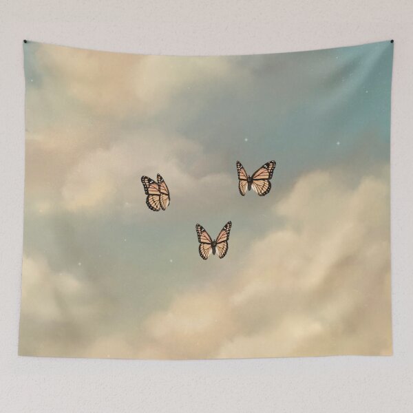 Item preview, Romantic Heaves Clouds Aesthetic Butterflies designed and sold by trajeado14.