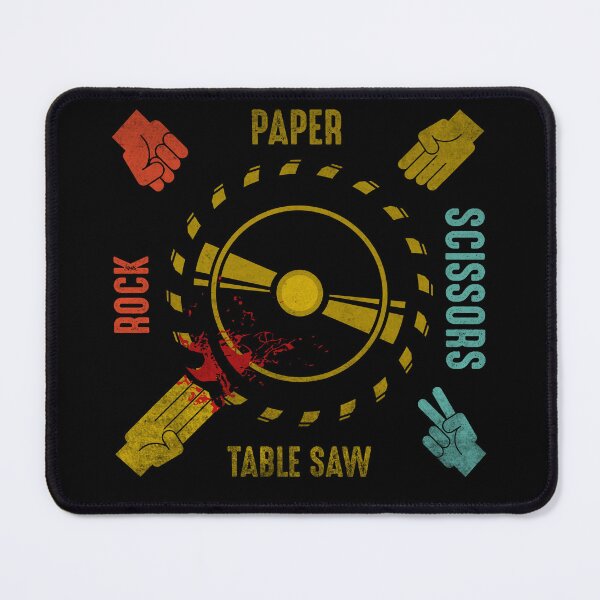Item preview, Funny Rock Paper Scissors Table Saw Carpenter Tools Joke designed and sold by Best Designer.
