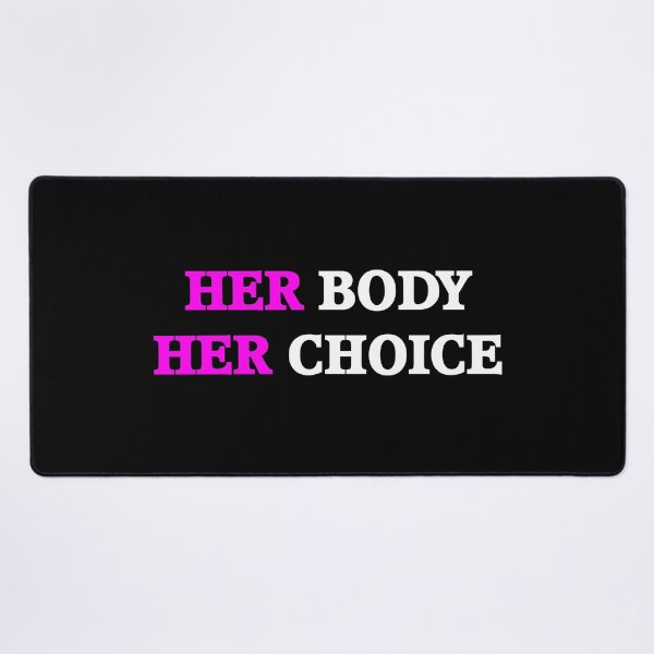 Item preview, Her Body Her Choice white pink designed and sold by oxoxoxo.