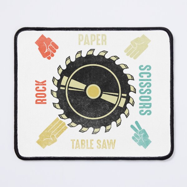 Item preview, Funny Rock Paper Scissors Table Saw Carpenter Tools Joke designed and sold by Best Designer.