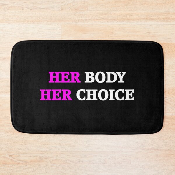 Item preview, Her Body Her Choice white pink designed and sold by oxoxoxo.