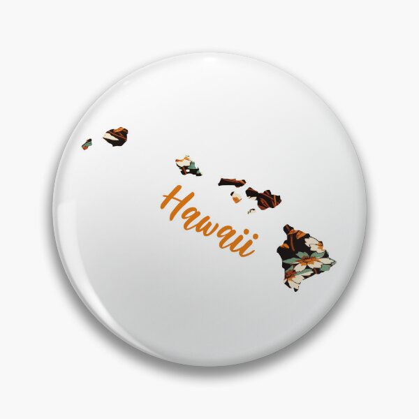 Item preview, Floral Map of USA States Hawaii - Map of Hawaii designed and sold by AmethystMurad.