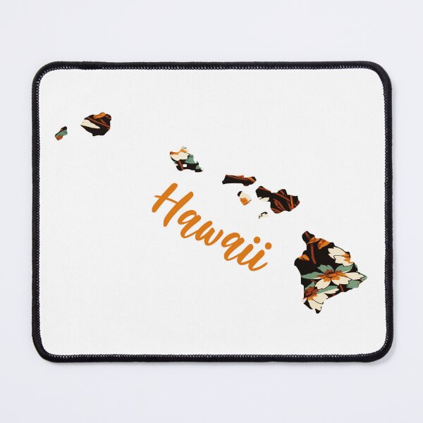 Item preview, Floral Map of USA States Hawaii - Map of Hawaii designed and sold by AmethystMurad.