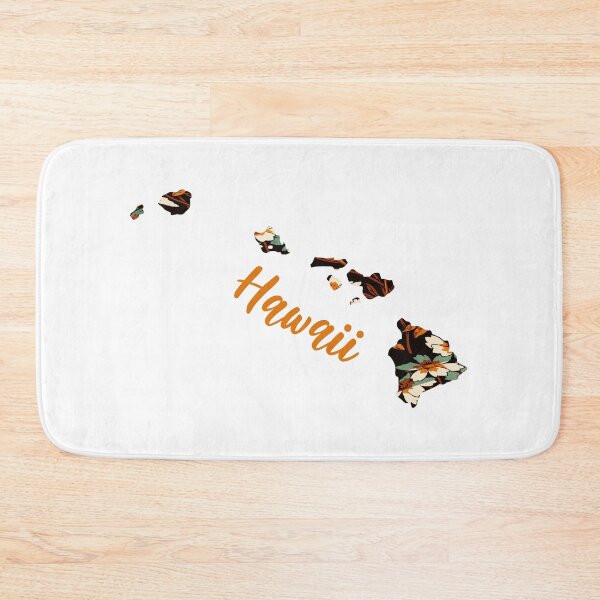 Item preview, Floral Map of USA States Hawaii - Map of Hawaii designed and sold by AmethystMurad.