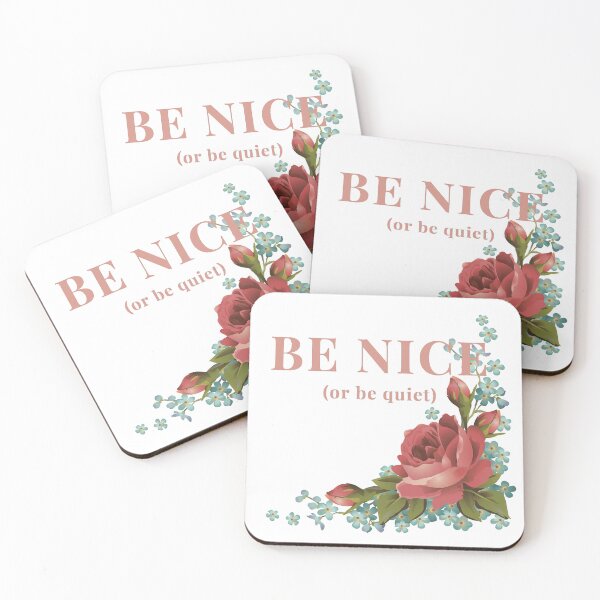 Item preview,  Be Nice or Be Quiet with Roses and Phlox designed and sold by rhombusOnion.