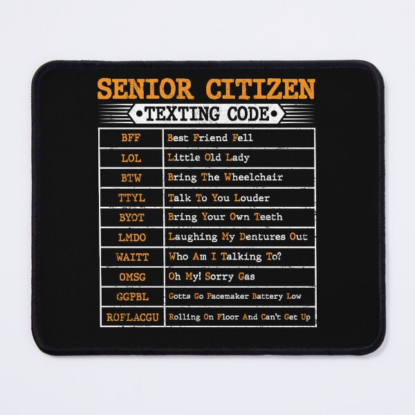 Item preview, Funny Senior Citizen's Texting Code For Old People Grandpa designed and sold by Best Designer.