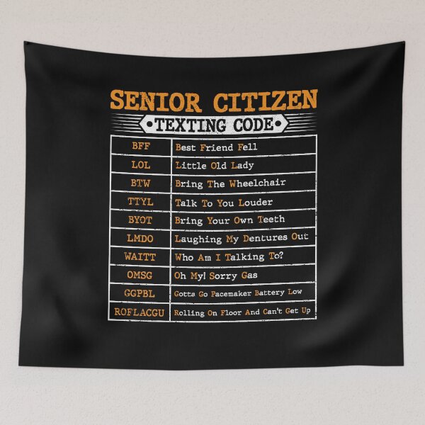 Item preview, Funny Senior Citizen's Texting Code For Old People Grandpa designed and sold by Best Designer.