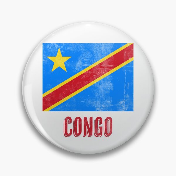 Item preview, Flag of the Democratic Republic of Congo "Grunge" look. designed and sold by KTSubz Faith & Fun Designs.