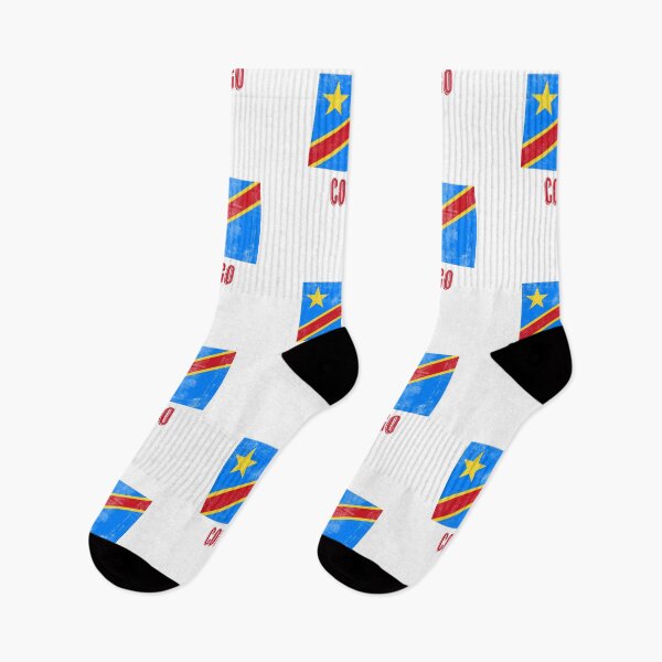 Item preview, Flag of the Democratic Republic of Congo "Grunge" look. designed and sold by KTSubz Faith & Fun Designs.