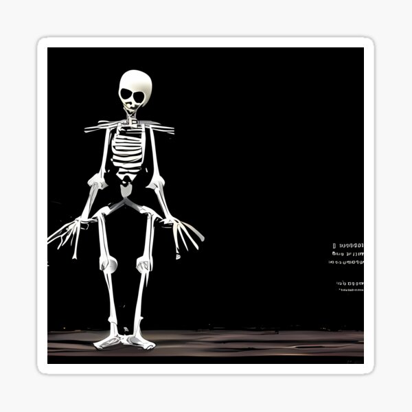 orderly but disorderly skeleton Sticker
