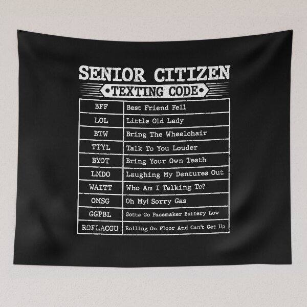 Item preview, Funny Senior Citizen's Texting Code For Old People Grandpa designed and sold by Best Designer.