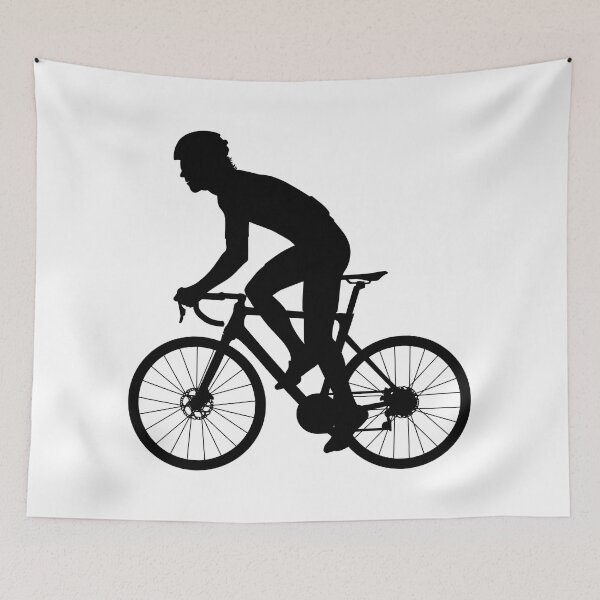 Item preview, Professional racing cyclist, sport cyclist riding a racing bike, triathlon street sport Aero road bike in motion.  designed and sold by Marcin Adrian.
