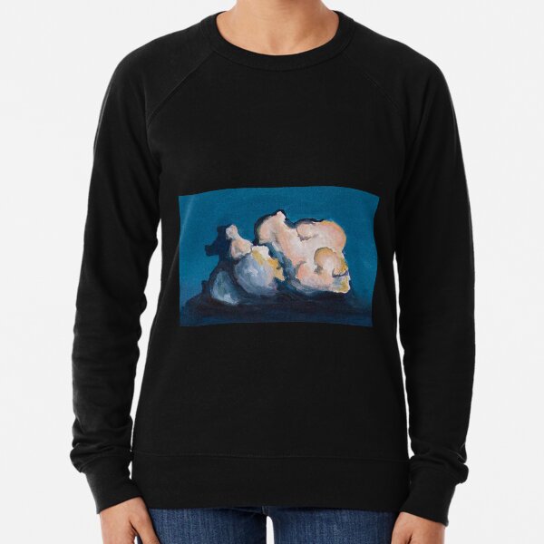 Stormy clouds in the sky in gouache Lightweight Sweatshirt