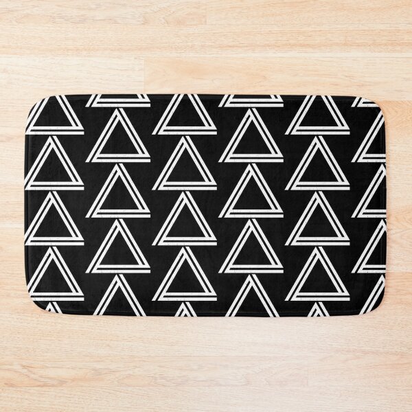 Item preview, Abstract White Triangle Line Art on Black Background designed and sold by TM Selvam.