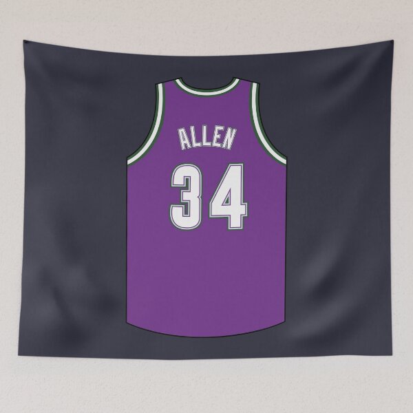 Item preview, Ray Allen Milwaukee Jersey Purple Qiangy designed and sold by qiangdade.