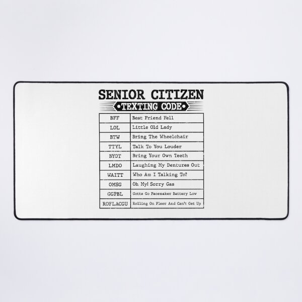 Item preview, Funny Senior Citizen's Texting Code For Old People Grandpa designed and sold by Best Designer.