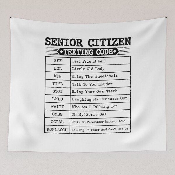 Item preview, Funny Senior Citizen's Texting Code For Old People Grandpa designed and sold by Best Designer.