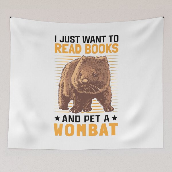 Item preview, Wombats and reading books marsupial wombat designed and sold by madgrfx.