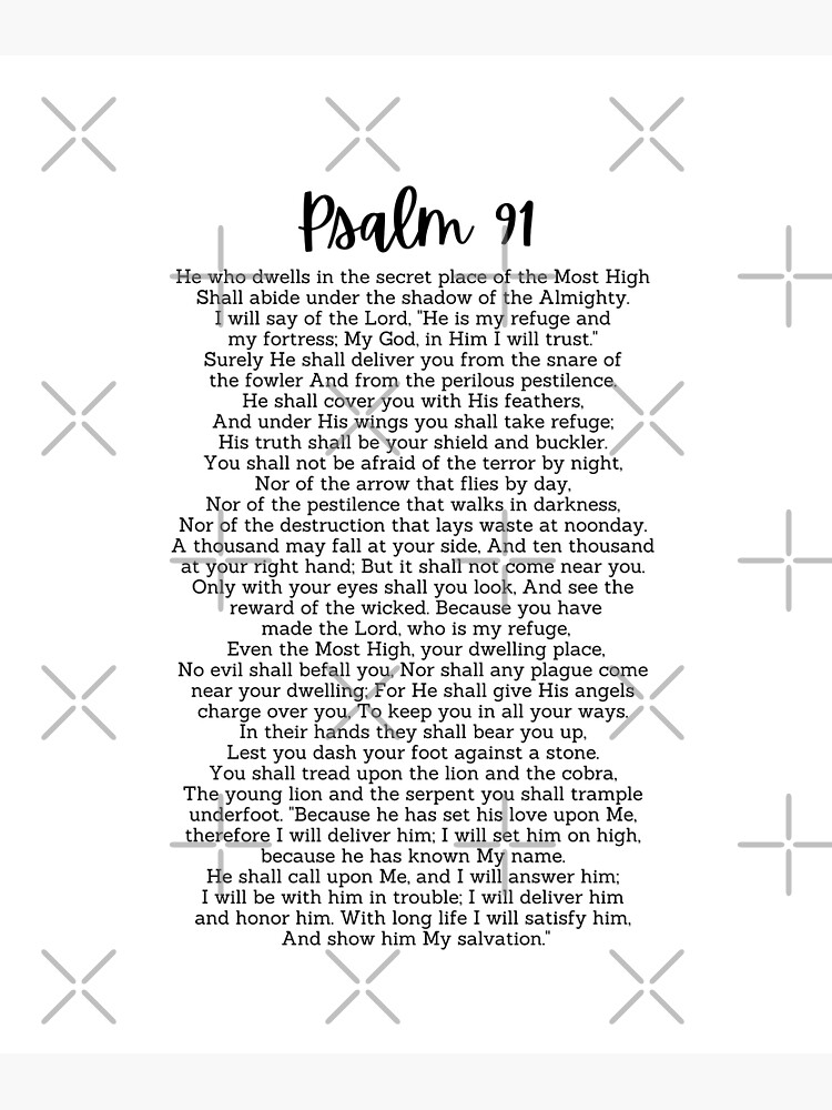 Psalm 91 Poster Huge A1 Psalm 91 Print Wallart Bible Art Etsy