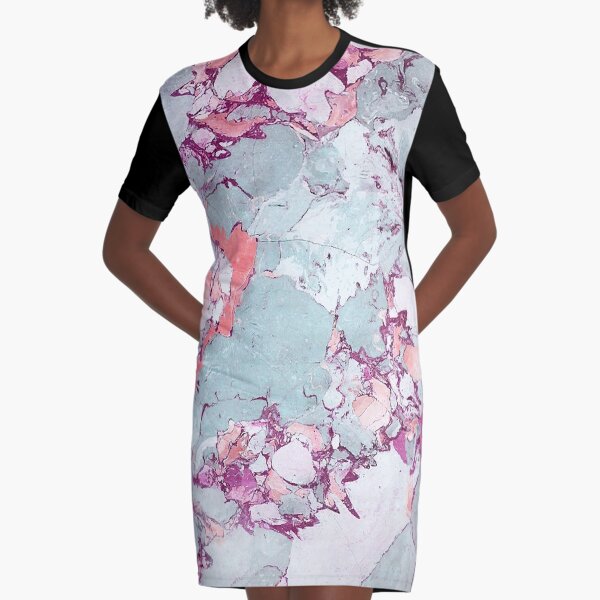Marble Art V13 #redbubble #pattern #home #tech #lifestyle Graphic T-Shirt Dress