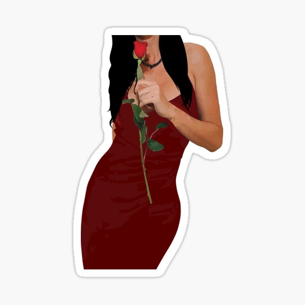 Realistic abstract art, sexy woman body with a rose Sticker