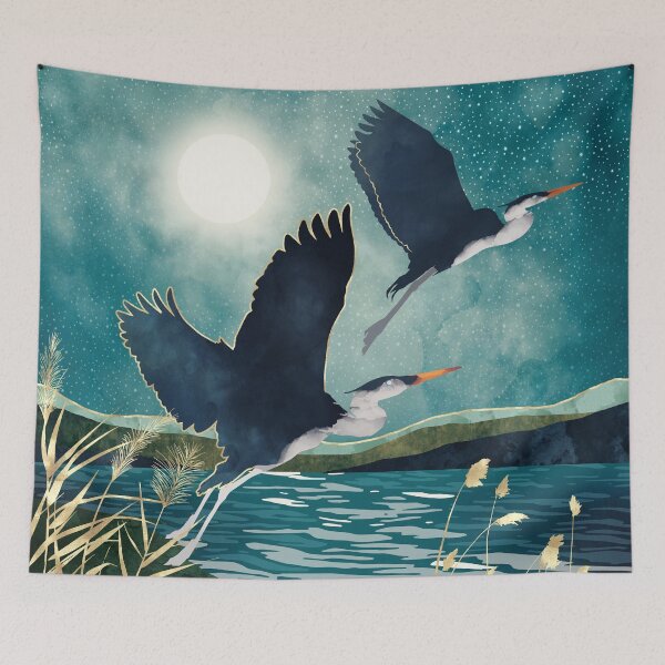 Item preview, Evening Heron designed and sold by spacefrogdesign.