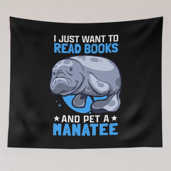 Item preview, manatees and books manatee marine mammal sea cow designed and sold by madgrfx.