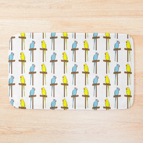Item preview, Crazy Bird Man with Blue and Yellow Ringneck Parrots designed and sold by Laughing Parrot Studio.
