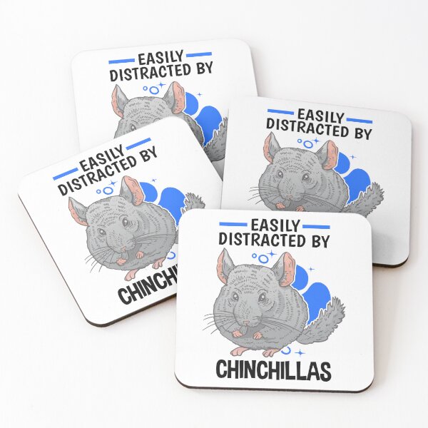 Item preview, Distracted by chinchillas dust bunny chinchilla designed and sold by madgrfx.