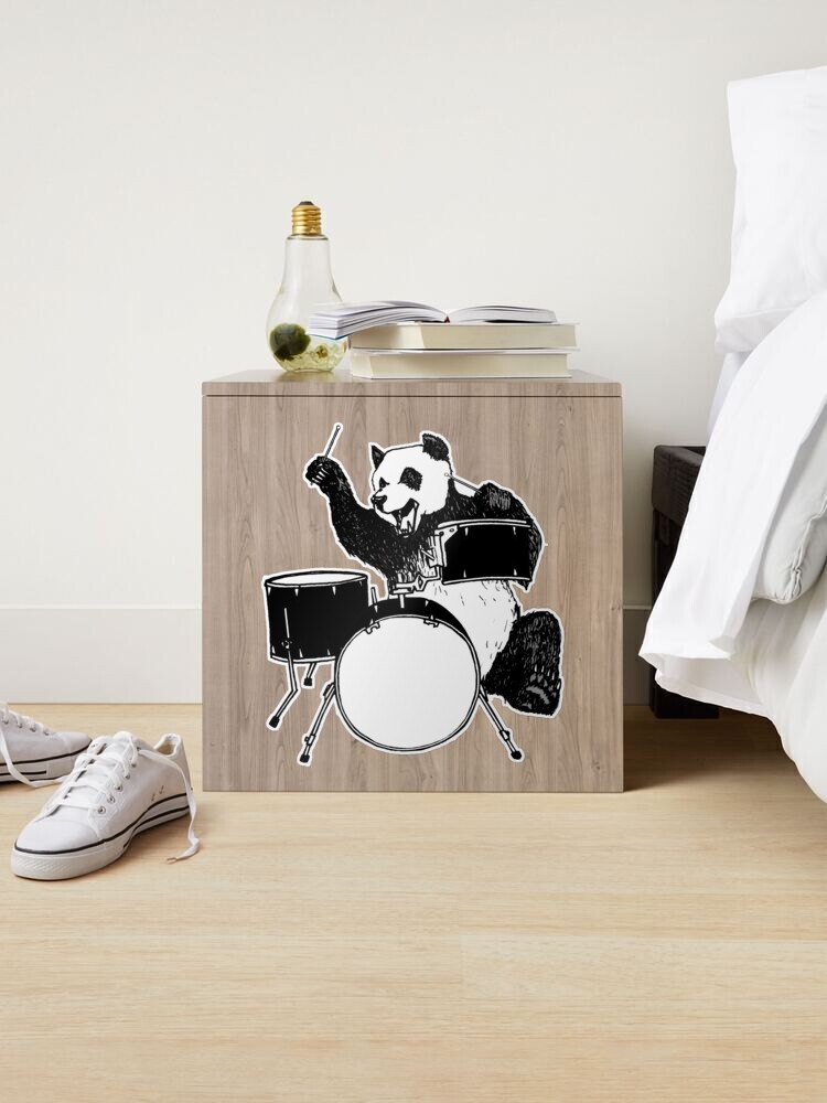 Drumming Panda Sticker for Sale by Sarah Hall