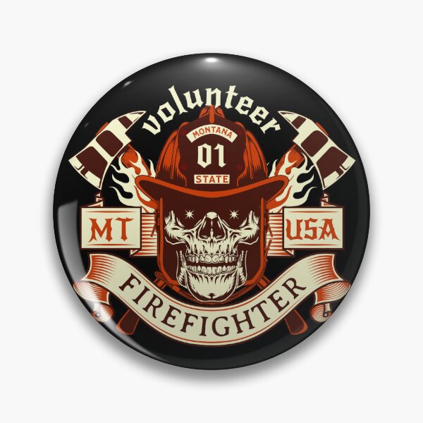 Item preview, Volunteer Fireman Firefighter Montana designed and sold by CattlettArt.