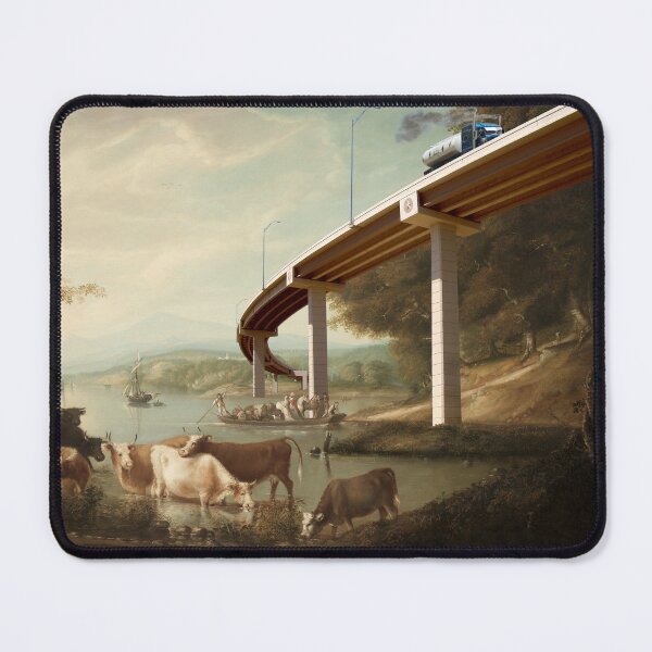 Item preview, Pastoral landscape with anachronistic highway ramp. designed and sold by Luggnagg.