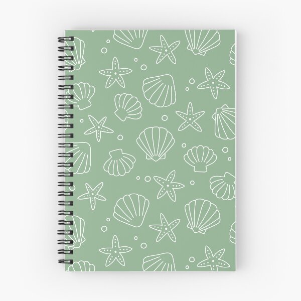 Item preview, Minimalist Seashell Pattern (white/sage green) designed and sold by Design Minds Boutique.