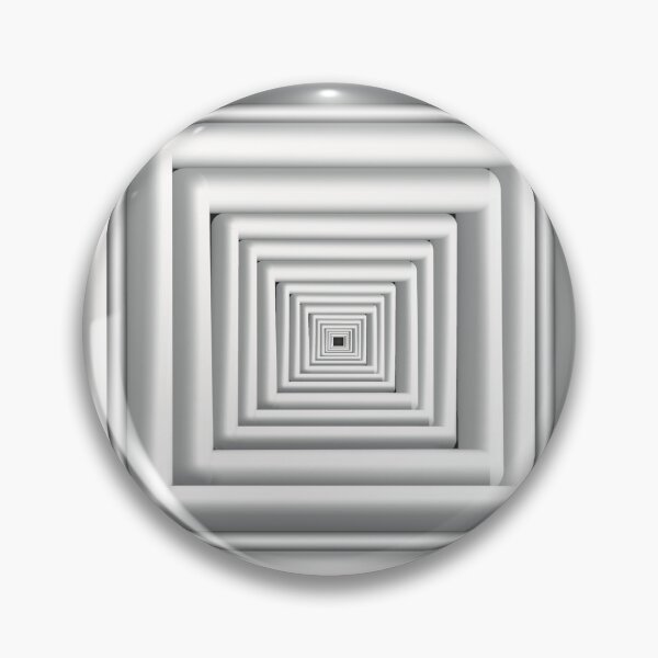 Item preview, Concentric Square Tunnel, Monochrome, Black and White designed and sold by cherdoodles.